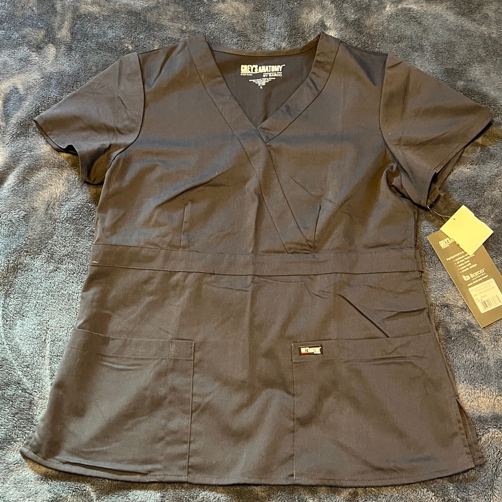Grey's Anatomy Charcoal Scrub Top
